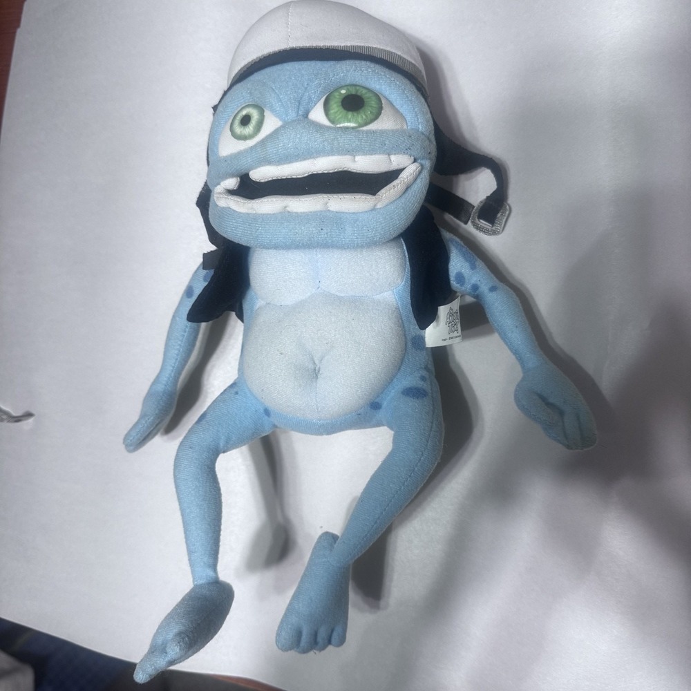 Crazy Frog The Annoying Thing Plush Stuffed Toy 12" Works Blue Biker Gag gift